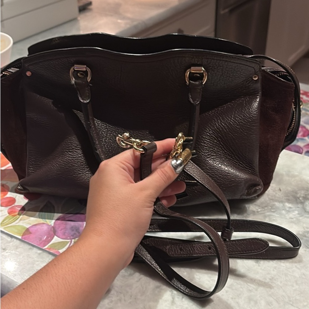 Coach Dark Brown Leather Shoulder Bag - Picture 5 of 6